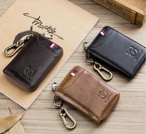 キーケース メンズ レディース 車 スマートキー 革 本革 レザー 鍵 キー キーホルダー 6連 カード入れ RFIDスキミング防止 お札入れ sai44