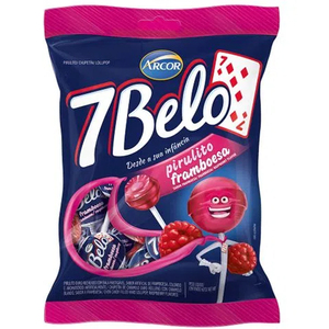 セッテベロ 棒付きキャンディー フランボワーズ味 120ｇ 7BELO LOLLIPOP FRAMBOESA 120G 輸入菓子 キャンディー フランボワーズ