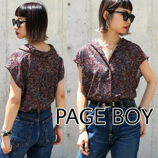 PAGEBOY 定価4290円 ペイズリー カイキンSS 半袖 シャツ 柄 エスニック