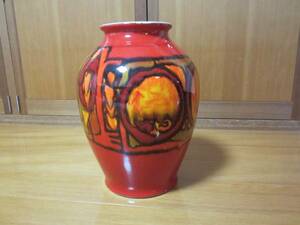Art hand Auction Sale!Sale!Sale! [Free shipping] [Used] ★Made in England!◆POOLE ENGLAND◆Hand-painted◆◆Large vase ◆◆Hand-painted◆Handmade ■Rare item■, tableware, Western tableware, others
