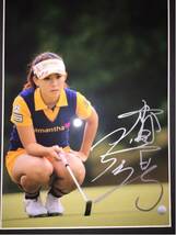 LPGA 香妻琴乃 直筆サイン入りA4生写真 高級額装品④_画像2