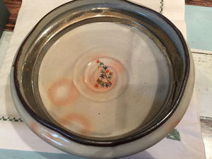 銀彩 草花 菓子鉢
