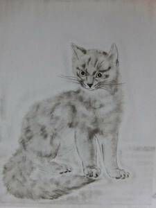 藤田嗣治、「猫十態」より、希少・画集画、新品額装付、状態良好、mai