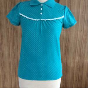  free shipping CRAZY GIRL polo-shirt M size polyester 65% cotton 35%