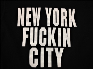 ＮＥＷ ＹＯＲＫ ＦＵＣＫＩＮ ＣＩＴＹ プリント Ｔシャツ Ｓ 黒 ブラック ＵＳＡ製 アメリカ製 検索 ニューヨーク NYC パンク グランジ