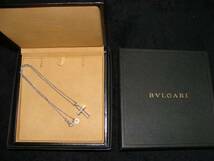 BVLGARI ブルガリ ◇ パヴェ ダイヤモンド K18 WG 750 クロス ネックレス ◇ 18金 ゴールド ラテン グリーク デミ ダイア_画像3