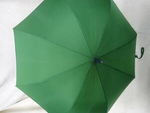 (せ-A2-153）(★hands+×weather ハンズプラス）　長傘　傘　ワンタッチ傘　(★緑/紺）中古