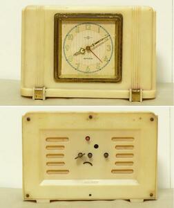 古いセイコーのプラスチック製枠　置時計　1106F25ｒ