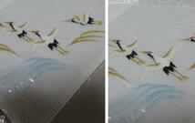 新古品　三角打敷　夏用の絽　刺繍で鶴の柄0306G3Q_画像2