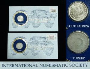 南アフリカ　トルコ銀貨　フランクリンミント社　レターパックライト可 0710M14h※