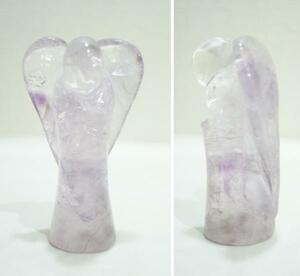 Art hand Auction 紫水晶製のような天使の像 1006N2h, ハンドメイド作品, インテリア, 雑貨, 置物, オブジェ