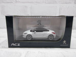 ミニカー　1/43　プジョー　PEUGEOT　RCZ　ホワイト×ブラック　ディーラー正規品　モデルカー