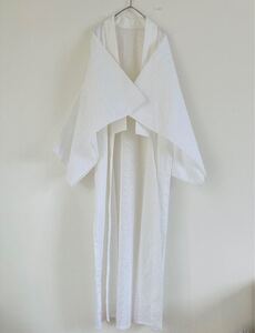 コットンレース 長襦袢 ホワイト ナチュラル M〜L相当 植物系 蔓