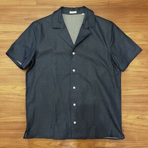 超美品☆ +CLOTHET ボーリングシャツ シャツ 半袖シャツ メンズ 紺 ネイビー トップス サイズ2 クロスクローゼット オープンカラーシャツ