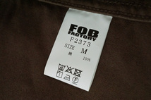 【送料無料】 FOB FACTORY FOBファクトリー FRENCH MOLESKIN JK F2373 フレンチモールスキンジャケット カバーオール ブラウン サイズ2(M)_画像4