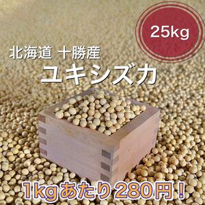 ◆令和3年産◆北海道 十勝産大豆 ユキシズカ 25kg 味噌 豆乳 豆腐 納豆 きな粉 イソフラボン 小豆