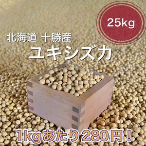 ◆令和3年産◆北海道 十勝産大豆 ユキシズカ 25kg 味噌 豆乳 豆腐 納豆 きな粉 イソフラボン 小豆 ユキホマレ
