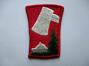 【送料無料】アメリカ陸軍 第70歩兵師団パッチ刺繍ワッペン記章/肩70th Infantry Division部隊章アメリカ軍Armyオノ斧①M27