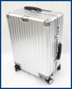 ◆美品 ENLAN スーツケース/キャリーケース Sサイズ シルバー/約37L/フレームタイプ/4輪/TSAロック/機内持込可/仕切り板付き#1111102129