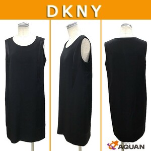 DKNY　ダナキャランニューヨーク　ディー ケイ エヌ ワイ　ノースリーブ　ワンピース　表記サイズ４　ブラック　黒　aq180