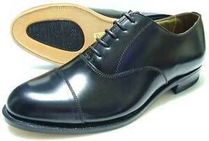 TUFF（タフ）British Classic 本革底 内羽根ストレートチップ ビジネスシューズ 黒 ワイズ3E　25.5cm【革靴・紳士靴・グッドイヤー製法】