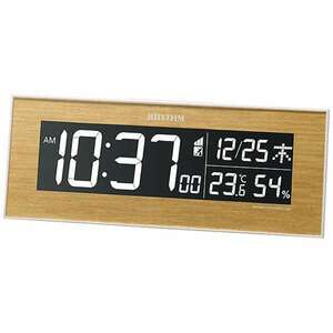 最落1円　リズム時計AC電源 電波掛け置き兼用時計「IRORIA（イロリア）」W 8RZ180SR07 新品 (M10)