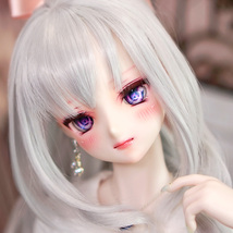 DDH-09 セミホワイト肌 カスタムヘッド+レジンアイ（ソフビ盛り・難あり）＊クラナル＊_画像1