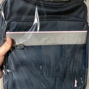 「紺xピンク」 EASTBOY イーストボーイ　ショルダーバッグ スクールバッグ 通学鞄　学生　 大容量 高品質 男女兼用
