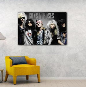 【最安保証】C1671 ガンズ・アンド・ローゼズ　Guns N' Roses キャンバスアートポスター 50×75cm インテリア アート 雑貨 海外製 枠なし