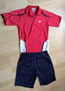 [ used ] tennis badminton game shirt wear top and bottom M size on Yonex under Uniqlo .. packet 210 jpy 