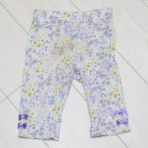 □オルソブルー 女の子用 レギンス 95サイズ 花柄 A18-2211G 中古 古着 ボトムス 薄地目 ベビー服 子供服 【萌猫堂】