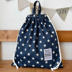 紺スター 体操服入れ ハンドメイド 体操着袋 体操服袋 体操着入れ 巾着袋