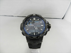 カシオ CASIO PROTREK 電波ソーラー腕時計 ブラック PRW-6000YT
