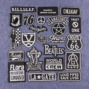 アイロン ワッペン23枚 セット リメイク おしゃれ アメリカン アメカジ 刺繍ワッペン DIY サンナミワッペン