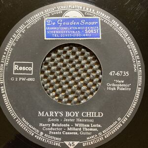 ‘56// Harry Belafonte - Mary's Boy Child / Venezuela// クリスマス