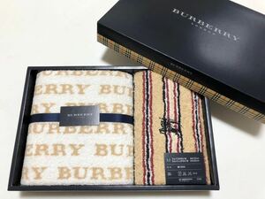 123【BURBERRY】タオル 2枚組 セット＊ギフトボックス＊ バーバリー　