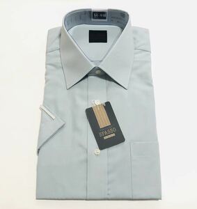 506【SPASSO】ワイシャツ　半袖　M 39〈形態安定加工〉カッターシャツ●CHOYA●