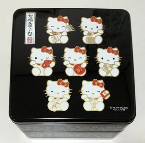 145 ハローキティ【七福きてぃねこ】お重（２段）お弁当箱♪キティ♪かわいい♪お正月♪おせち料理♪お花見♪パーティーに