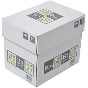 B5_ライトグリーン APP カラーコピー用紙 B5 ライトグリーン 紙厚0.09mm 2500枚(500枚×5冊)