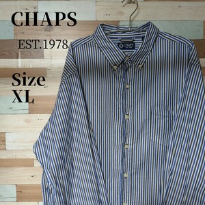 CHAPS　チャップス　ストライプ長袖シャツ　オーバーサイズ