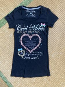 Cecil McBee Logo T Glitter Stone Princess черный рукав T -Frish Cecilmcbee rear