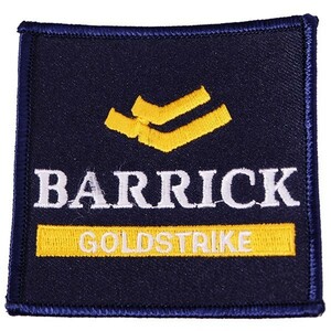 OA71 BARRICK GOLDSTRIKE ロゴ 四角形 ワッペン アメリカ 米国 輸入雑貨