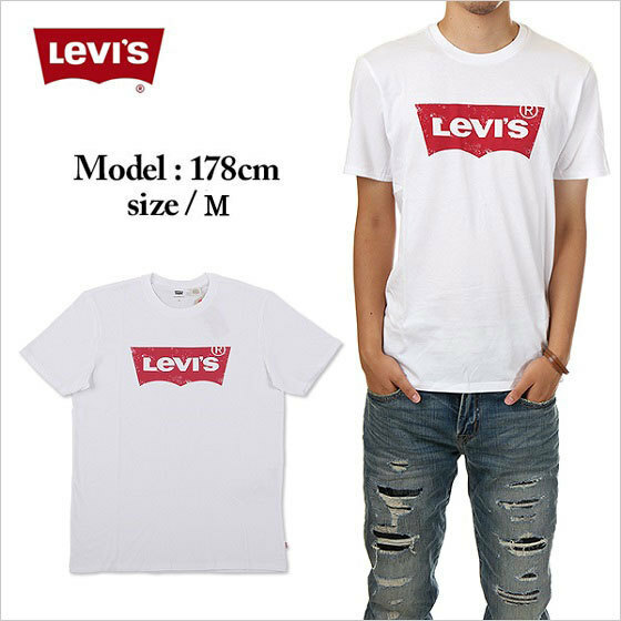 XL 白赤 リーバイス ロゴ Tシャツ LOGO ホワイト レッド アメージング 通販 服 バットウイング LEVIS levis 大きいサイズ ビッグサイズ