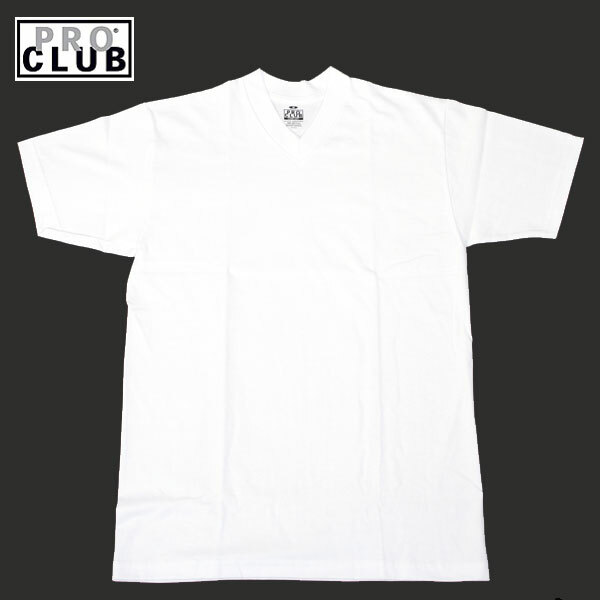 M サイズ ミディアム PROCLUB プロクラブ プレーン Vネック Tシャツ 白 ホワイト 半袖 無地 NY LA USA V PRO CLUB アメリカ V首 MEDIUM 