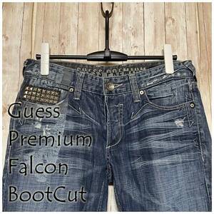 ★Guess Premium Falcon BootCut スタッズ ジーンズ