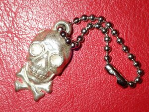 50'S* Skull * очарование *35* брелок для ключа * Vintage * подвеска с цепью * жевательная резинка * череп * каркас *USA* игрушка *