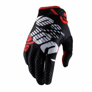 サイクリング 手袋 バイクグローブ オフロード 100％ 新品 送料無料 黒赤 Mサイズ