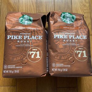スターバックス パイクプレイスロースト コストコ コーヒー豆 粉 2個