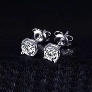  new goods VVS CZ diamond earrings 5mm original silver silver 925 stamp have diamond high quality free shipping 