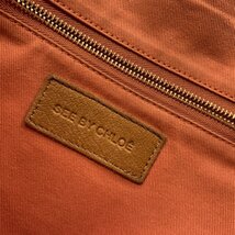 ☆SEE by Chloe ブラウン ショルダーバッグ チェーン レザー 中古　[HB0004_画像7